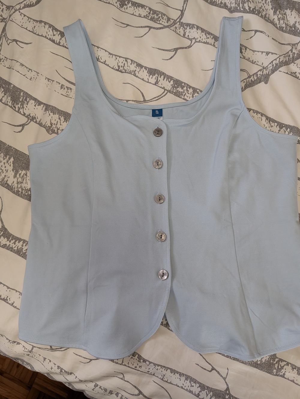 Old Navy Light Blue Button-Front Tank